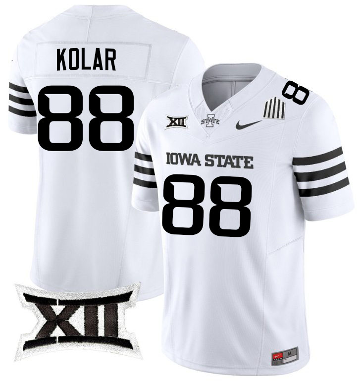 Charlie Kolar Jersey,Iowa State Cyclones #88 Charlie Kolar College Jersey Youth-2024 White